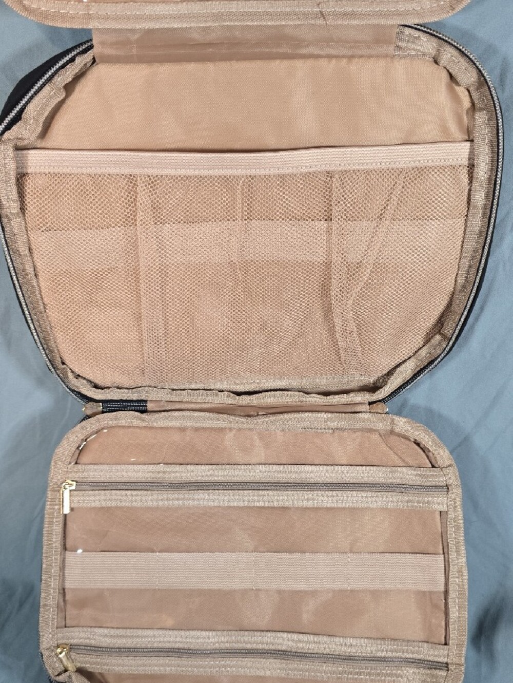 Black Quilted Travel Tote Bag with Top Handles - Picture 6 of 10